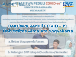 Beasiswa Peduli COVID – 19 Universitas Alma Ata Yogyakarta