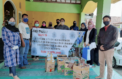 Aksi Peduli Covid-19 Prodi Manajemen Universitas Alma Ata Yogyakarta
