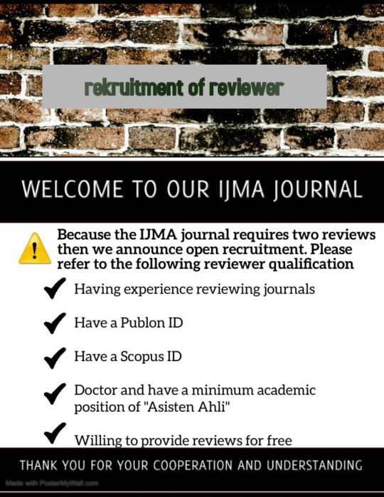 Recruitment Of Reviewer IJMA
