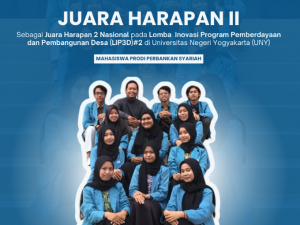 Ikuti Kompetisi Ide Pengabdian Masyarakat LIP3D UNY, HIMA Prodi Perbankan Syariah Juara Harapan 2 Nasional