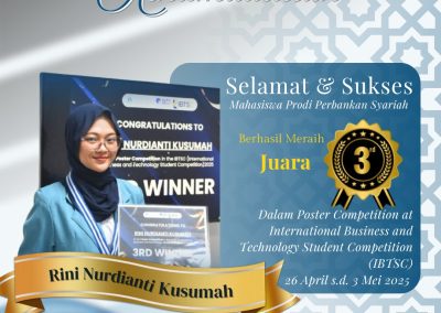 3rd Winner Poster Design Competition dalam IBTSC