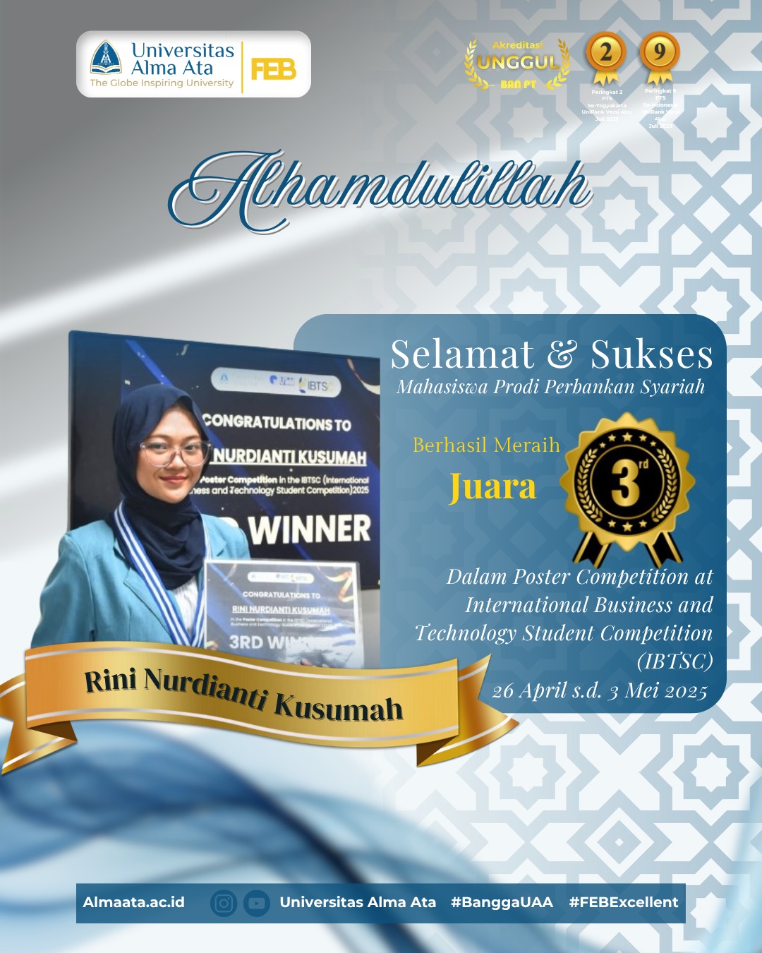 3rd Winner Poster Design Competition dalam IBTSC